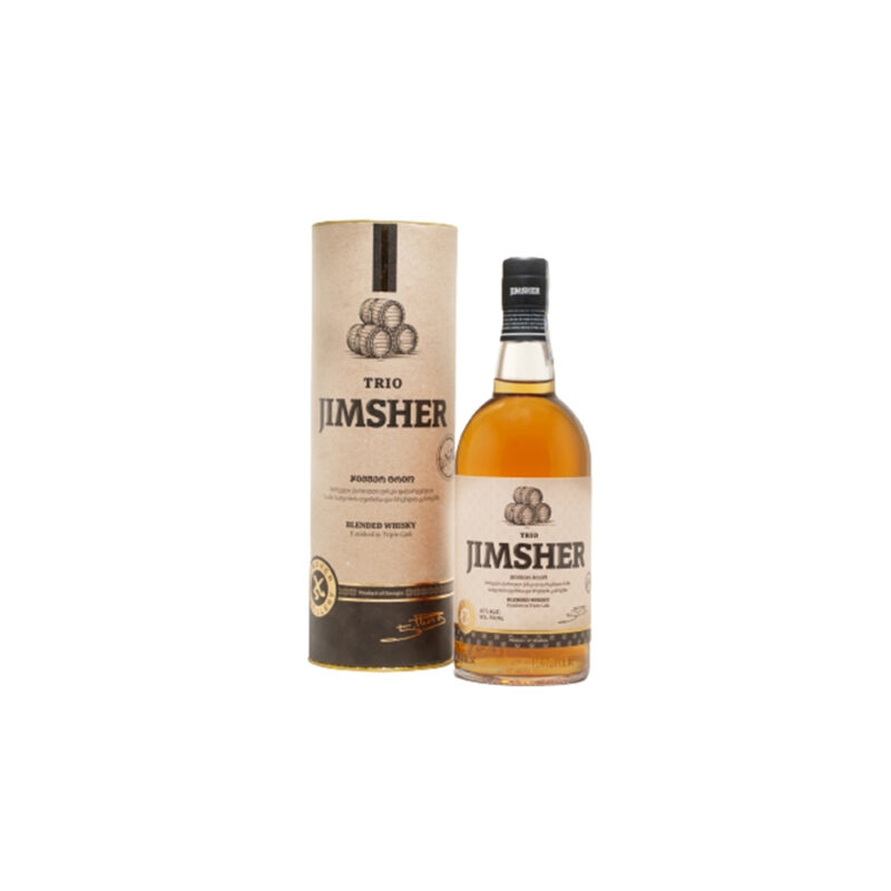 Jimsher Trio, Georgian Whiskey with three cask blend. ჯიმშერ ტრიო, ქართული ვისკი, სამი კასრის ბლენდი
